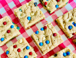 M&M Cookie Bars