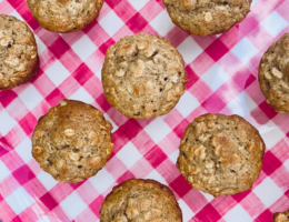 banana oat muffins