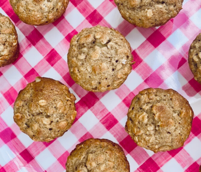 banana oat muffins