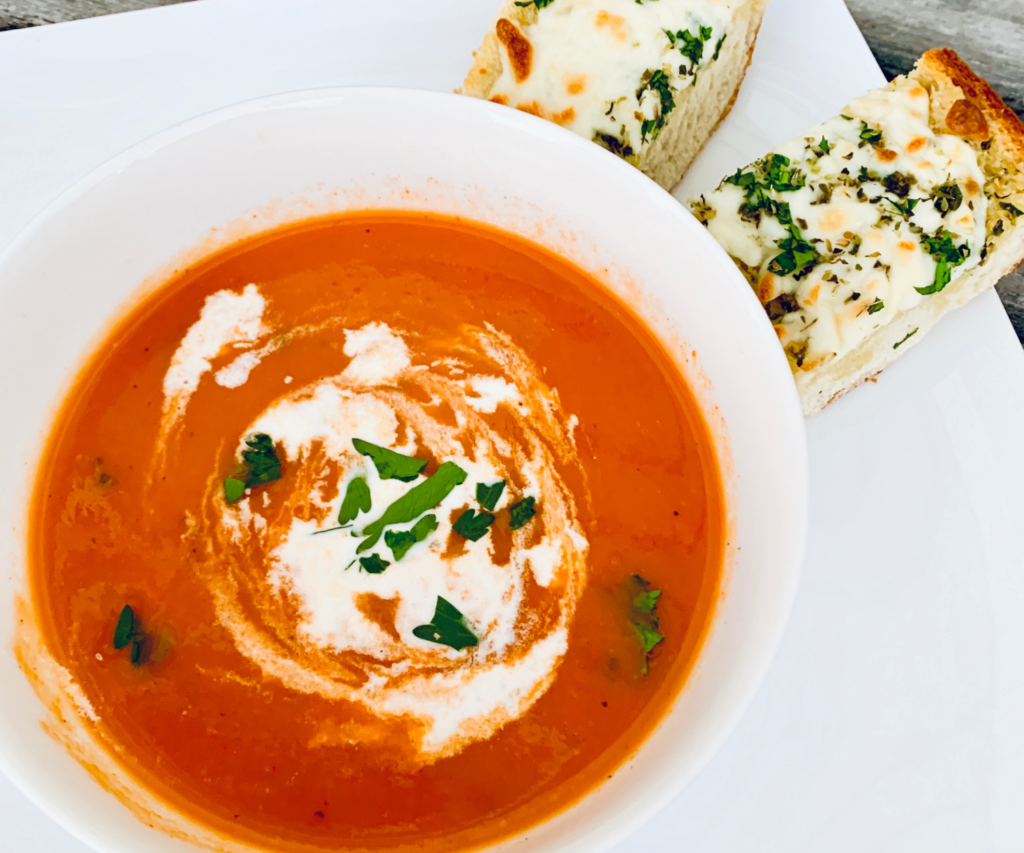 Bowl of Tomato Basil Soup