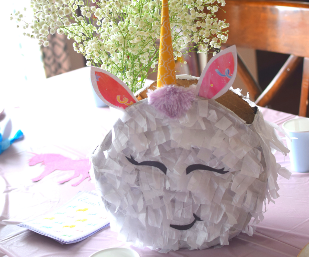 Homemade unicorn piñata 