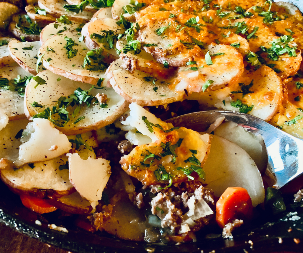 Potato-Topped Ground Beef Skillet